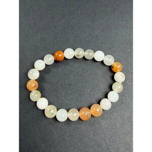 Natural Moonstone Mix Stretch Bracelet 6" Crystal Stone 8mm Beads Healing